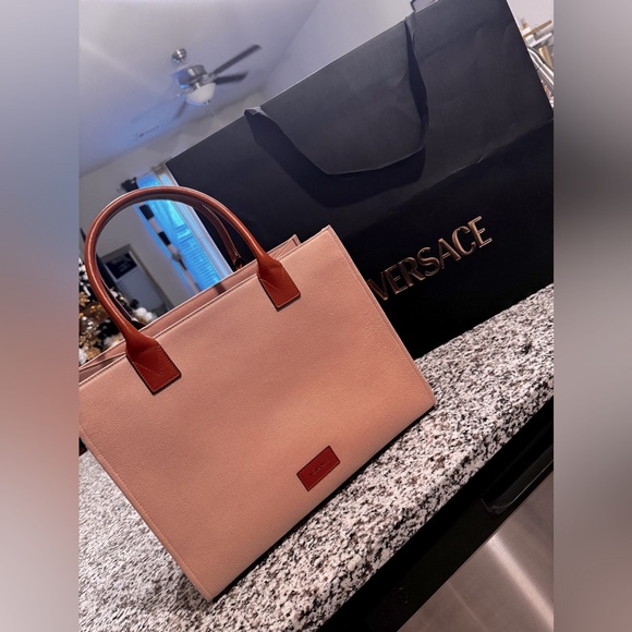 VERSACE
Canvas Calfskin Large Medusa Pop Cabas Tote Beige - Picture 6 of 10